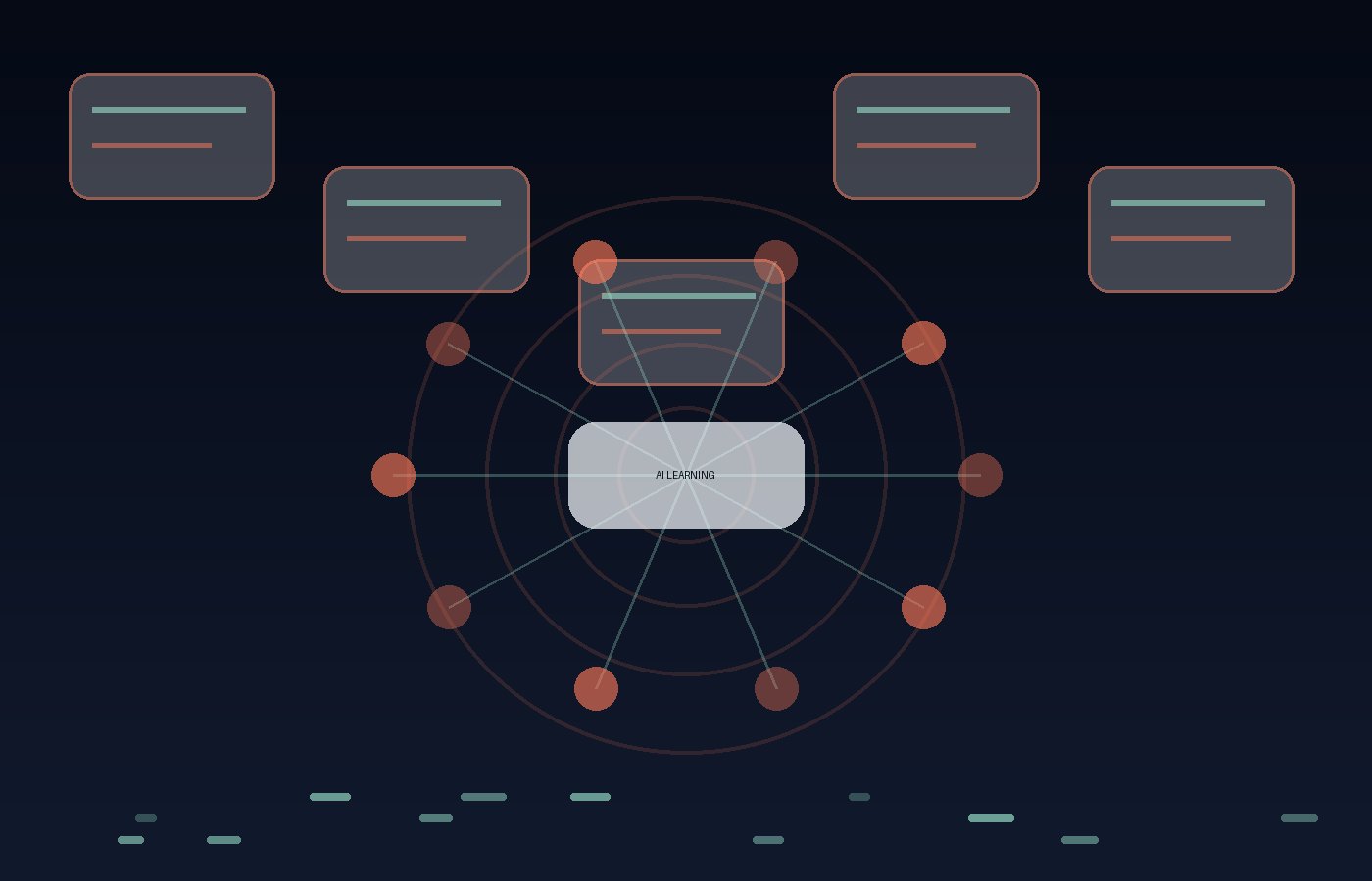 abstract AI education workspace illustration